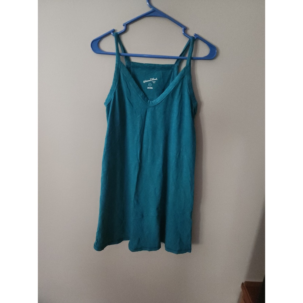 Universal Thread Teal Blue V-Neck Double Strap Tank Top Small